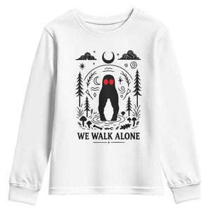 We Walk Alone Fresno Nightcrawler Youth Sweatshirt California Cryptid Hunter TS12 White Print Your Wear