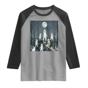 Fresno Nightkittens Nightcrawler Raglan Shirt Funny Horror Cat Cryptid Lover Gift TS12 Sport Gray Black Print Your Wear