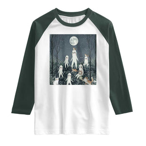 Fresno Nightkittens Nightcrawler Raglan Shirt Funny Horror Cat Cryptid Lover Gift TS12 White Dark Forest Green Print Your Wear