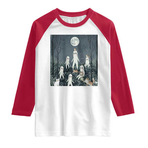 Fresno Nightkittens Nightcrawler Raglan Shirt Funny Horror Cat Cryptid Lover Gift TS12 White Red Print Your Wear