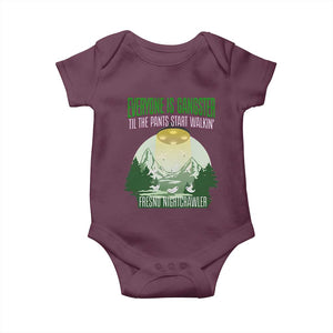 Fresno Nightcrawler Baby Onesie Everyone Is Gangster Til The Pants Start Walkin TS12 Maroon Print Your Wear