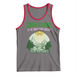 Fresno Nightcrawler Tank Top Everyone Is Gangster Til The Pants Start Walkin TS12 Deep Heather Red Print Your Wear