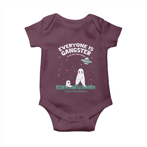Gangster Til The Pants Start Walkin Nightcrawler Baby Onesie Funny Cryptid Hunter TS12 Maroon Print Your Wear