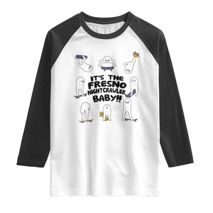 Its The Fresno Nightcrawler Baby Raglan Shirt Funny Cryptid Skate Style Gift TS12 White Black Print Your Wear