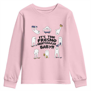 Its The Fresno Nightcrawler Baby Youth Sweatshirt Funny Cryptid Skate Style Gift TS12 Light Pink Print Your Wear