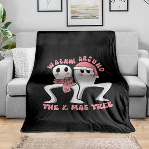 Walkin Around The Xmas Tree Throw Blanket Fresno Nightcrawler Cryptid Christmas Gift TS12 Print Your Wear