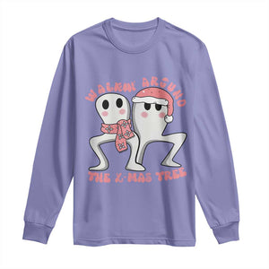 Walkin Around The Xmas Tree Long Sleeve Shirt Fresno Nightcrawler Cryptid Christmas Gift TS12 Violet Print Your Wear
