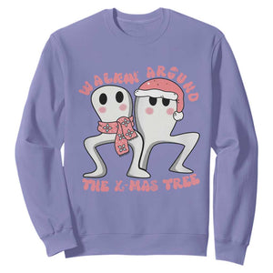 Walkin Around The Xmas Tree Sweatshirt Fresno Nightcrawler Cryptid Christmas Gift TS12 Violet Print Your Wear