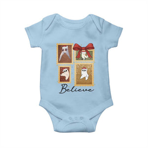 Fresno Nightcrawler Cryptid Christmas Believe Gift Baby Onesie TS12 Light Blue Print Your Wear
