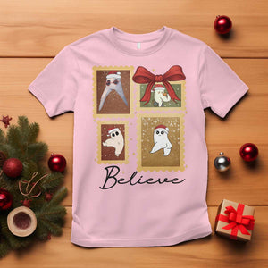 Fresno Nightcrawler Cryptid Christmas Believe Gift T Shirt TS12 Light Pink Print Your Wear