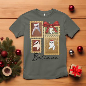 Fresno Nightcrawler Cryptid Christmas Believe Gift T Shirt TS12 Military Green Print Your Wear