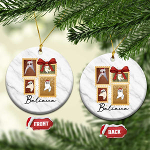 Fresno Nightcrawler Cryptid Christmas Believe Gift Ceramic Ornament TS12 1pc White Marble Print Your Wear