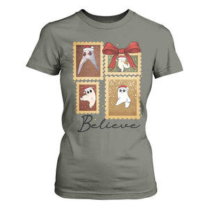 Fresno Nightcrawler Cryptid Christmas Believe Gift T Shirt For Women TS12 Military Green Print Your Wear