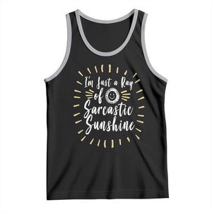 Im Just A Ray Of Sarcastic Sunshine Tank Top Funny Attitude Gift TS12 Black Athletic Heather Print Your Wear