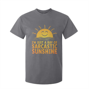 Funny Im Just A Ray Of Sarcastic Sunshine T Shirt For Kid No Filter Attitude Gift TS12 Charcoal Print Your Wear