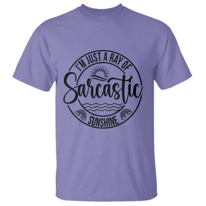 Funny Im Just A Ray Of Sarcastic Sunshine T Shirt Witty Sarcasm Lover TS12 Violet Print Your Wear
