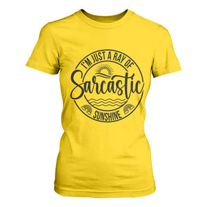 Funny Im Just A Ray Of Sarcastic Sunshine T Shirt For Women Witty Sarcasm Lover TS12 Daisy Print Your Wear