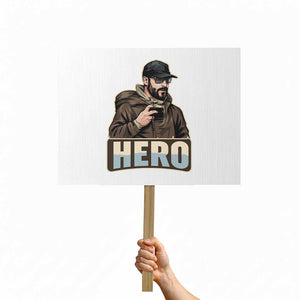 Community Hero Alex Pretti Protest Sign Minneapolis Support Gift TS12 Horizontal 18" × 24" White Print Your Wear