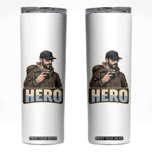 Community Hero Alex Pretti Skinny Tumbler Minneapolis Support Gift TS12 White Print Your Wear