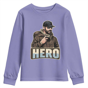 Community Hero Alex Pretti Youth Sweatshirt Minneapolis Support Gift TS12 Violet Print Your Wear