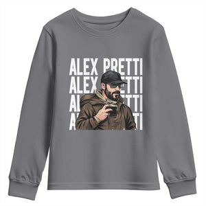 Alex Pretti Youth Sweatshirt Minneapolis Hero Nurse Community Support Gift TS12 Charcoal Print Your Wear
