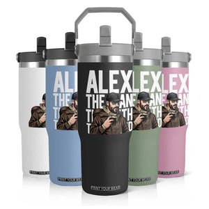 Alex Pretti Flip Straw Tumbler Alex The Man The Myth The Legend Vintage Gift TS12 Print Your Wear