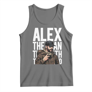 Alex Pretti Tank Top Alex The Man The Myth The Legend Vintage Gift TS12 Black Heather Print Your Wear