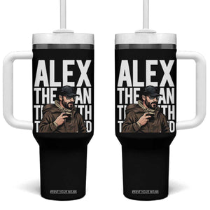 Alex Pretti Tumbler With Handle Alex The Man The Myth The Legend Vintage Gift TS12 One Size: 40 oz Black Print Your Wear