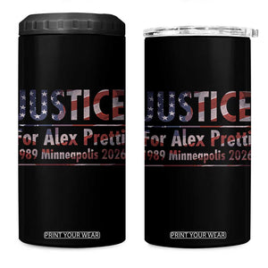 Justice For Alex Pretti 4 in 1 Can Cooler Tumbler Minneapolis MN Tribute Gift TS12 One Size: 16 oz Black Print Your Wear