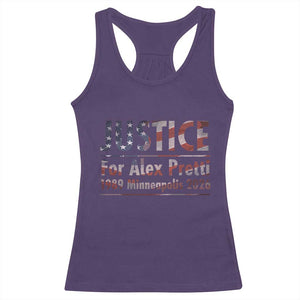 Justice For Alex Pretti Racerback Tank Top Minneapolis MN Tribute Gift TS12 Purple Print Your Wear