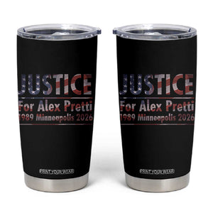Justice For Alex Pretti Tumbler Cup Minneapolis MN Tribute Gift TS12 Black Print Your Wear