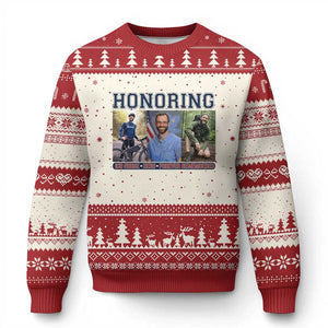 Honoring Alex Pretti Memorial Ugly Christmas Sweater ICU Nurse Hero Tribute Minneapolis TS12 Beige Red Print Your Wear
