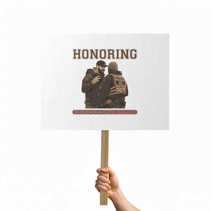 Honoring Alex Pretti ICU Nurse Tribute Support Gift Protest Sign TS12 Horizontal 18" × 24" White Print Your Wear