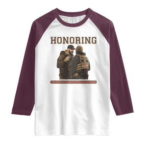 Honoring Alex Pretti ICU Nurse Tribute Support Gift Raglan Shirt TS12 White Maroon Print Your Wear