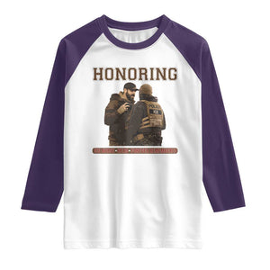 Honoring Alex Pretti ICU Nurse Tribute Support Gift Raglan Shirt TS12 White Purple Print Your Wear