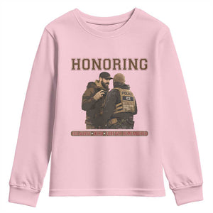 Honoring Alex Pretti ICU Nurse Tribute Support Gift Youth Sweatshirt TS12 Light Pink Print Your Wear