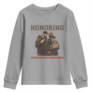 Honoring Alex Pretti ICU Nurse Tribute Support Gift Youth Sweatshirt TS12 Sport Gray Print Your Wear