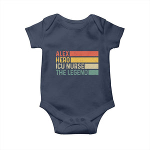 Vintage Retro Gift Baby Onesie Vintage Retro Gift TS12 Navy Print Your Wear