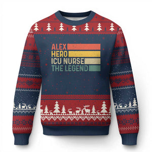 Vintage Retro Gift Ugly Christmas Sweater Vintage Retro Gift TS12 Navy Red Print Your Wear