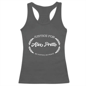 Justice For Alex Pretti Racerback Tank Top Abolish ICE Protest Minneapolis Support Gift TS12 Dark Heather Print Your Wear