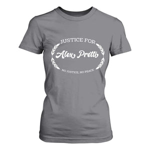 Justice For Alex Pretti T Shirt For Women Abolish ICE Protest Minneapolis Support Gift TS12 Charcoal Print Your Wear