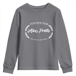 Justice For Alex Pretti Youth Sweatshirt Abolish ICE Protest Minneapolis Support Gift TS12 Charcoal Print Your Wear