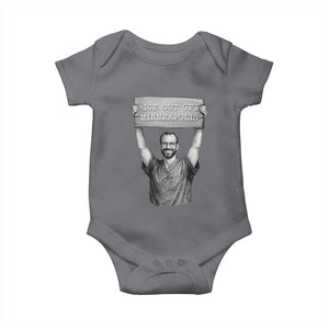 Ice Out Of Minneapolis Baby Onesie Alex Pretti Memorial ICU Nurse Tribute Support TS12 Charcoal Print Your Wear