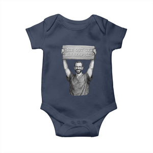 Ice Out Of Minneapolis Baby Onesie Alex Pretti Memorial ICU Nurse Tribute Support TS12 Navy Print Your Wear