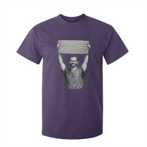 Ice Out Of Minneapolis T Shirt For Kid Alex Pretti Memorial ICU Nurse Tribute Support TS12 Purple Print Your Wear