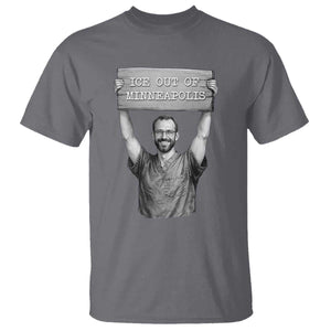 Ice Out Of Minneapolis T Shirt Alex Pretti Memorial ICU Nurse Tribute Support TS12 Charcoal Print Your Wear
