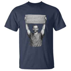 Ice Out Of Minneapolis T Shirt Alex Pretti Memorial ICU Nurse Tribute Support TS12 Navy Print Your Wear