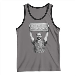 Ice Out Of Minneapolis Tank Top Alex Pretti Memorial ICU Nurse Tribute Support TS12 Deep Heather Black Print Your Wear