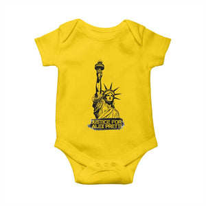 Justice For Alex Pretti Baby Onesie Statue Of Liberty Support Gift TS12 Daisy Print Your Wear