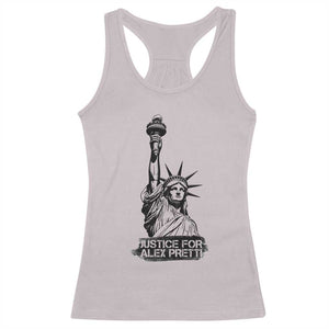Justice For Alex Pretti Racerback Tank Top Statue Of Liberty Support Gift TS12 Ice Gray Print Your Wear